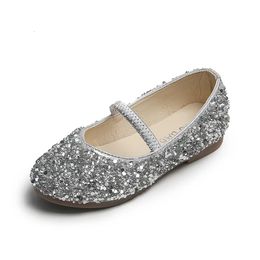 Early Autumn Children Flats For Girls Toddlers Flats Shoes Sequins Mary Janes Light Weight Flats Shoes For Students Casual 240506