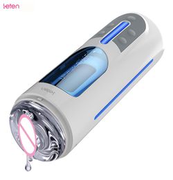 Leten big A380 Automatic Masturbator USB Rechargeable Male Hands Masturbators Telescopic Vagina Sex Machine Adult Sex Toys T11567173