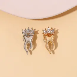 Brooches Model Of Teeth Lapel Pins Crown Silver And Gold Color Metal Backpack Hat Badges Jewelry Gift For Friends