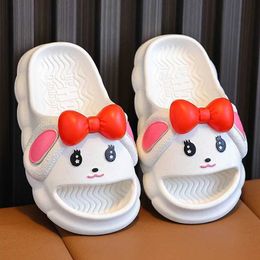 Slipper Summer Children Slippers Cute Cartoon Rabbit Sandals For Aged 3-12 Girls Flip Flops Non-Slip Bathroom Indoor Home Kids Shoes