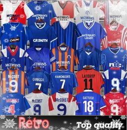 87 90 92 93 94 95 96 97 99 01 08 Glasgow Rangers fc Retro soccer jerseys GERRARD GASCOIGNE LAUDRUP gerrard MCCOIST football shirt66