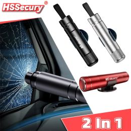 Hammer 2in1 Alloy Car Safety Hammer Seat Belt Cutter With Car Phone Number Card Car Window Breaker Escape Emergency Hammer Rescue Tool