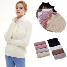 Scarves Solid Coloured Fake Collar Shirt Cover Women's Scarf With Bottom Sun Protection Shawl