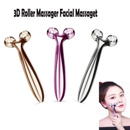 Face Massager 2022 HOT 3D Roller Massager Y Shape 360 Rotate Thin Face Body Shaping Relaxation Wrinkle Remover Facial Massager Skincare Tool T240507