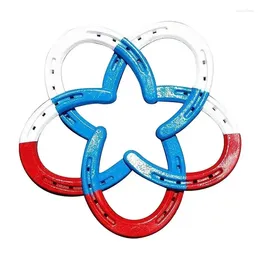 Decorative Figurines Metal Horseshoe Star Wall Decor Artistic Gift Indoor Horse Cast Iron Horseshoes For Walls And Tables