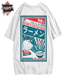 Japanese Harajuku TShirt Men Summer Hip Hop T Shirts Dolphin Noodle Ship Cartoon Streetwear Tshirts Short Sleeve Top Cotton7526155