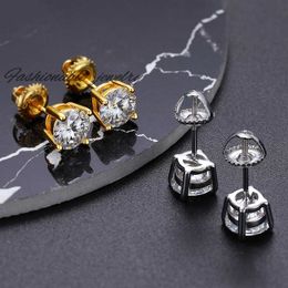s925 Sterling Silver Diamond Custom 18k Gold 0.1 0.3 0.5 1 2 carat Jewellery Stud Luxury Women Fine Jewellery Moissanite Earrings
