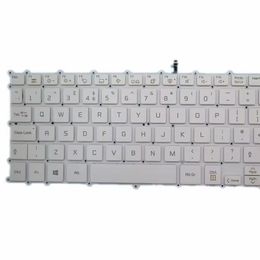Laptop Keyboard For LG 15Z980 SG-90930-2BA SN3870BL1 AEW73949809 United Kingdom UK White NO Frame & Backlit
