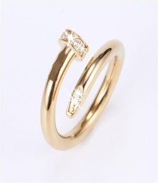 designer ring love Jewellery titanium steel single nail ring European and American fashion street hip hop casual couple Classic gold4153927