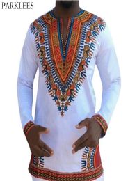 Men039s TShirts Hipster African Dashiki Tshirt 2021 Fashion Casual V Neck Long Sleeve Tshirt Men Hip Hop Streetwear Tops Tee 7395030