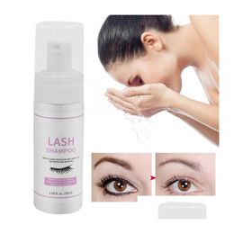 Makeup Remover Melao 50Ml Eyelash Cleanser Foam Shampoo Pump Design Cleaning Eye Lashes Extension Eyes With Brush Beauty Set Drop Deli Dhonh