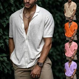 Men's Polos 4XL casual loose cardigan knitted short sleeved T-shirt mens street clothing Hawaii mens summer plus size shirtL2405