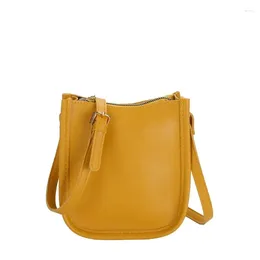 Shoulder Bags Pu One-shoulder Bag Cool Color Tide Cross Female Simple Multi-purpose Commuter Senior Sense Bucket