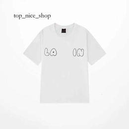 Lanvins Shirt Brand Men's T-shirts Designer Luxury Classic T Shirt Chest Letter Printed High Street Graphic Tee Shoe Cotton Loose Tees Hoodie Lanvin Shirt 1325