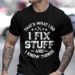 Men's T-Shirts Mens T-shirts Funny I Fix ff Tshirts for Dad Husband Grandpa Mechanic Enginr Garage T Shirt Birthday Gift for Men Tops T240506