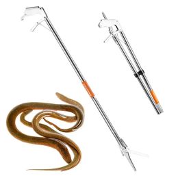 Traps Professional Stainless Steel Snake Tong Multifunctional Snake Grabber Tool Foldable Snake Catcher Tong Pick Up Tool Garbage Clip