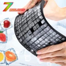 Tools 160 Grid Mini Silicone Ice Mold 1 * 1CM Ice Block Crushing Silicone Mold Foldable Mold Ice Maker Summer Ice Cube Tray Ice Box