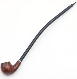 Long Smoking Pipes 41cm Metal Acrylic Material Gift Packaging Hand Tobacco Cigarette Pipe MutilTYPES Wood Colour with Box 775 R28979998