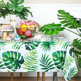 Table Cloth Jungle Palm Leaf Birthday Party Plastic Waterproof And Oil Resistant