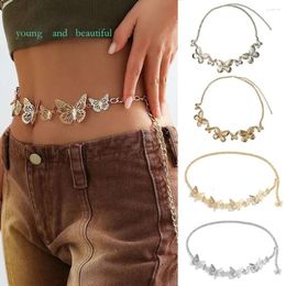 Belts Butterfly Tassel Body Chain Waist Belt Adjustable Metal Hook Three-Dimensional Hollow Bohemian Style 1835