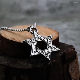 Pendant Necklaces European And American Style Fashionable Six Pointed Star Personalised Men's Holiday Gift Jewellery