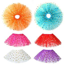 tutu Dress Girls Tutu Skirt Baby Girls Skirts Mini Pettiskirt Dance Rainbow Tulle Kids Princess Skirt Colorful Children Summer Clothing d240507