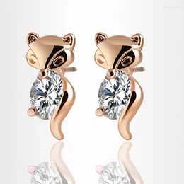 Stud Earrings Beautifully Simple Zircon Screw Crystal For Women Earring Wholesale