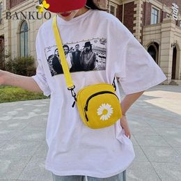 Bag BANKUO Women's Summer Zipper Canvas Floral Soft Crossbody Girls Mini Casual Trendy Shoulder Messenger Handbag X145