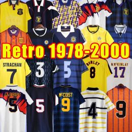 Skottland Retro Soccer Jerseys World Cup Blue Kits Classic Vintage Scotland Retro Football Shirt Topps Hendry Lambert Equipment Home 88 89 91 93 94 96 98 00 1978 1986 1988