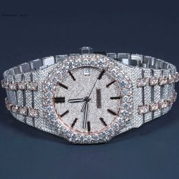 925 silver Hip Hop Diamond Watch VVS Premium Quality Luxury Hip Hop Diamond VVS Moissanite Mechanical Automatic Watches For Men