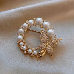 Brooches Pearl Butterfly Brooch High-end Small Fragrance Exquisite Luxurious Elegant Temperament 2024 Trend Pin