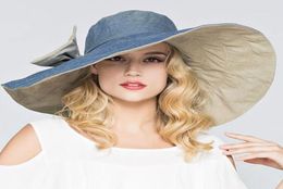 New 2019 Summer Fashion Floppy Hats Casual Vacation Travel Wide Brimmed Sun Hats Big Heads Foldable Beach Hats For Women Sun Cap B9637417