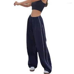 Women's Pants Y2K Baggy Cargo For Women Drawstring Elastic Low Waist Parachute Sweatpants Loose Hippie Trousers