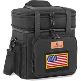 Diaper Bags Large tactical lunch box durable insulated lunch bag with shoulder strap mens outdoor picnic travel soft cooler bagL240502