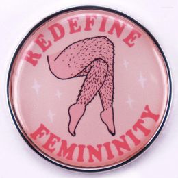 Brooches Redefine Femininity Badge Inspiring Quote Lapel Pin Reject Leg Hair Shame