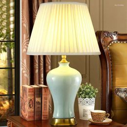 Table Lamps TEMAR Modern Ceramics Lamp LED Nordic Creative Fashion Simple Bedside Desk Lights For Home Living Room Bedroom