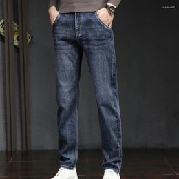 Men's Jeans Fashion Spring And Autumn Straight Loose Soft Elastic Leisure Business Brand