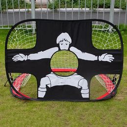 Foldable Football Goal Nylon Soccer Goal Kids and Adults Football Target Net for Playground Backyard Indoor Outdoor Training 240507