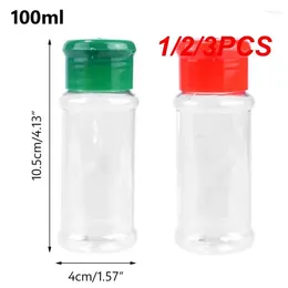Storage Bottles 1/2/3PCS 100MLSeasoning Shaker Plastic Spices Condiment Jar Salt Pepper Boxes For Kitchen Gadget Tool Organizer