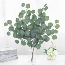 Decorative Flowers Wreaths Artificial Plants Eucalyptus Leaf Vine Christmas Decoration Vase for Home Wedding Garden Rose Arch Scrapbooking Fake Flowers