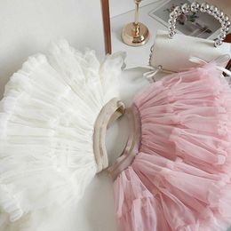 tutu Dress Baby Girls Chiffon Fluffy Pettiskirt Tutu Princess Party Skirts Ballet Dance Wear Kids Children Ballet Party Performance Skirts d240507