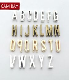 1154mm Antique Gold Bronze Silver Letter Charms AZ Metal Pendants Fit Leather Slide Rope Bracelet Jewelry Making7529133