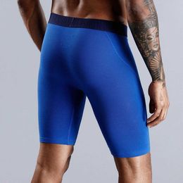 Underpants 2023 New Cotton Boxing Long Legged Underwear Suitable for Mens Shorts Large Sizes and Underwear Luxury Brand Boxing Underwear for MenL2405