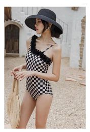 Women's Swimwear Luxury Sell Black And White Swimsuit Sexy Beach Fashion Strap Cover-up Blouse Pre-sale 2024