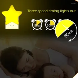 Night Lights LED Plugin Star Light Remote Control Dimmable Cute Timing Lamp Bedroom Bathroom Hallway Stairs Kid Gift