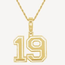 Hip Hop DIY Custom S925 Silver Arabic numeral Pendant Choker Necklace Men Women Gift