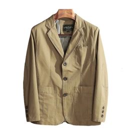 European Plus Size Mens Jacket Elegant Italian Style Gentleman Business Lapel Loose Casual Slim Fit Three Buttons Blazer 240430