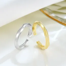 Cluster Rings Unique 925 Sterling Silver Twist Ring With Moebius Strip Design - Women's Small Size Accessories For Distinctive Style