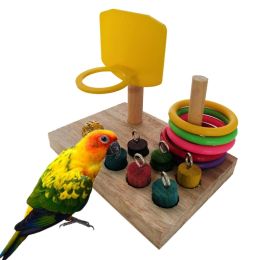 Toys Bird Training Toy Parrot Tabletop Intelligence Bird Toys Puzzle Basketball Parrot Toy For Budgie Parakeet Cockatiel Mini Macaw
