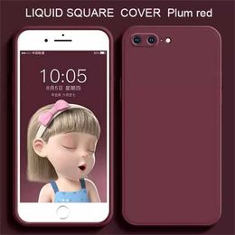 Cell Phone Cases Liquid Silicone Soft Case For phone 6 6S 8 7 Plus SE 2020 Luxury Classic Phone Cover